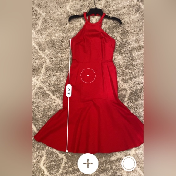 ADELYN RAE Halter Ponte Red Midi Dress Sz XS - Picture 8 of 9